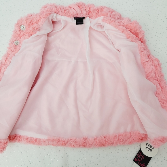 Girls Rule! Fluffy Soft Faux Fur Jacket - Picture 6 of 9